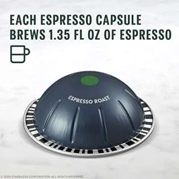 Starbucks by Nespresso Vertuo, Dark Roast Espresso, 50-count Espresso Pods, Brews 1.35 oz.