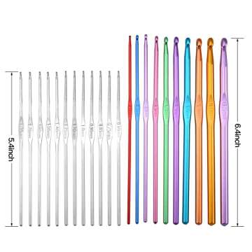 Crochet Hooks Set Home Crochet Hook Kit, 110 Piece Knitting & Crochet Supplies DIY Kits, Including Sewing Needles, for Crochet Needle for Beginners, and Seasoned Crochet Lovers