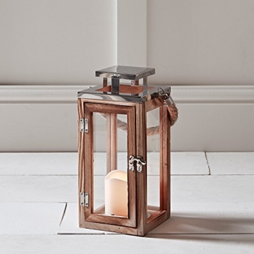 Lights4fun 10" Rustic Battery Operated Flameless Lantern