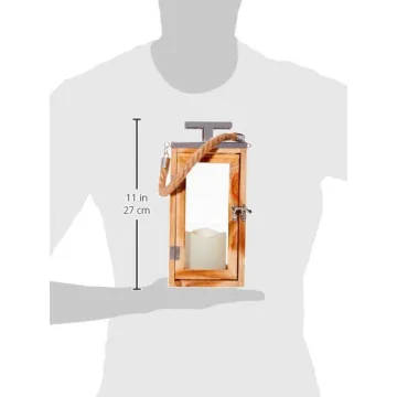 Lights4fun 10" Rustic Battery Operated Flameless Lantern