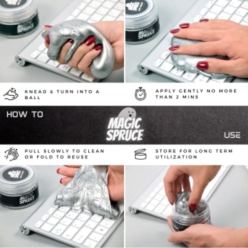 ToysButty Car Cleaning Gel Kit - Non Sticky & Reusable