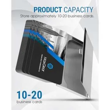 MaxGear Stainless Steel Business Card Holder for Professionals