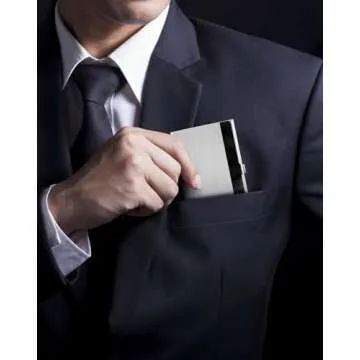 MaxGear Stainless Steel Business Card Holder for Professionals