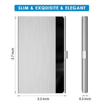 MaxGear Stainless Steel Business Card Holder for Professionals