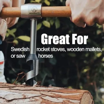 Kosibate Bushcraft Auger for Easy Wood Drilling and Camping Tools