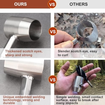 Kosibate Bushcraft Auger for Easy Wood Drilling and Camping Tools