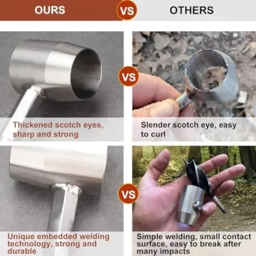 Kosibate Bushcraft Auger for Easy Wood Drilling and Camping Tools