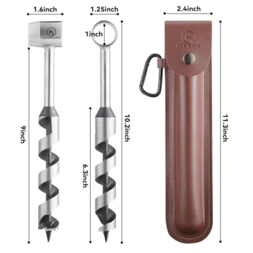 Kosibate Bushcraft Auger for Easy Wood Drilling and Camping Tools