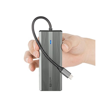 USB C Hub, SANZANG 8 in 1 USB-C Docking Station to HDMI Adapter, 4K@60Hz HDMI, 1Gbps Ethernet,100W P...