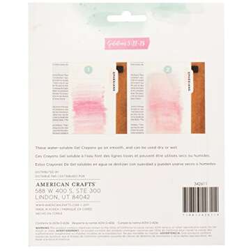 American Crafts 9 Piece Gel Crayons Creative Devotion, Multicolor