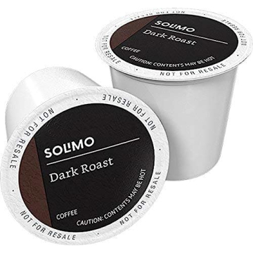 Solimo Dark Roast Coffee Pods for Keurig 100 Count