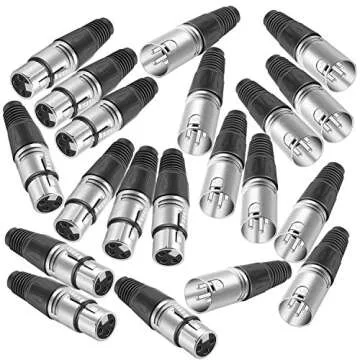 Neewer 20-Piece 3 Pin XLR Solder Type Connector - 10 Male and 10 Female Plug Cable Connector Microphone Audio Socket, Made of Zinc Alloy for High Conductivity and Ultra-Low Noise (Metal End)