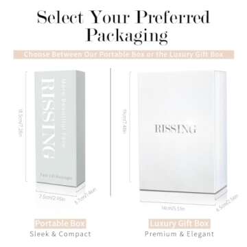 RISSING 4-in-1 Gua Sha Facial Tools: FSA/HSA Eligible, Lymphatic Drainage Massager Facial Roller for Wrinkles and Lifting, Stainless Steel Gua Sha Tool for Face (Portable Box Edition)