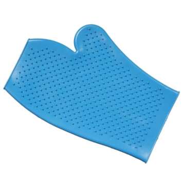 Tough 1 Rubber Grooming Glove, Turquoise