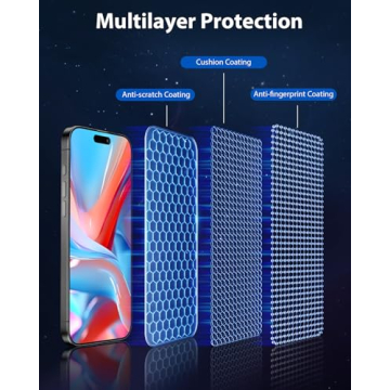 Mkeke iPhone 16 Screen Protector 3 Pack - Military Grade