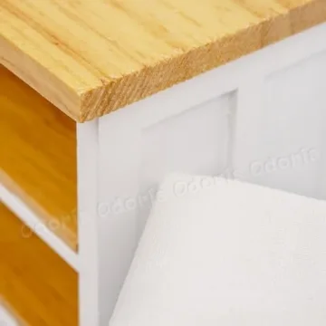 Odoria Miniature Kitchen Island & Chairs for Dollhouses