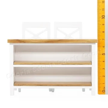 Odoria Miniature Kitchen Island & Chairs for Dollhouses