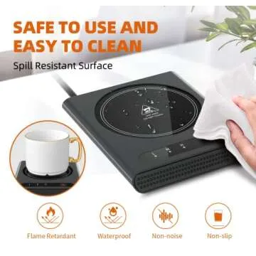 Coffee Cup Warmer Mug Warmer for Desk Electric Coffee Warmer with 3 Temperature Settings Tea Warmer Drink Warmer 8h Auto Shut Off Coffee Heater for Desk Office Wax Candle Warmer Plate Beverage Warmers