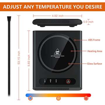 Coffee Cup Warmer Mug Warmer for Desk Electric Coffee Warmer with 3 Temperature Settings Tea Warmer Drink Warmer 8h Auto Shut Off Coffee Heater for Desk Office Wax Candle Warmer Plate Beverage Warmers