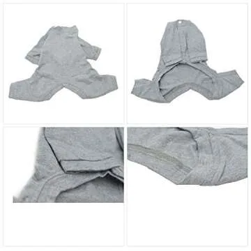 Lovelonglong Stylish Dog Pajamas for All Breeds - Gray