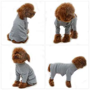 Lovelonglong Stylish Dog Pajamas for All Breeds - Gray