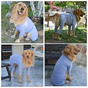 Lovelonglong Stylish Dog Pajamas for All Breeds - Gray