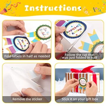 Happy Birthday Stickers for Kids 300pcs Decor for Classrooms