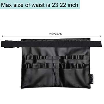 COMICFS Makeup Brush Bag A1 Professional Cosmetic Holder 28 Pockets Organizer Apron with Artist Belt Strap/Belt Light Weight