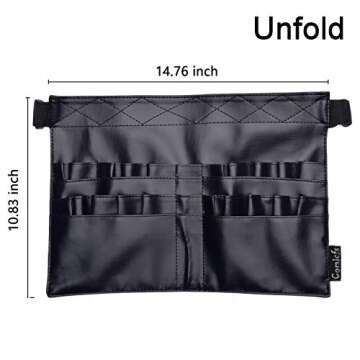 COMICFS Makeup Brush Bag A1 Professional Cosmetic Holder 28 Pockets Organizer Apron with Artist Belt Strap/Belt Light Weight