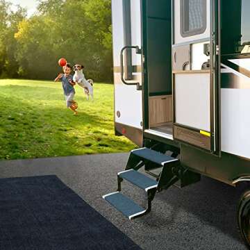 3-Pack Prest-O-Fit 2-4063 Outrigger RV Step Rug Atlantic Blue 18 in. Wide