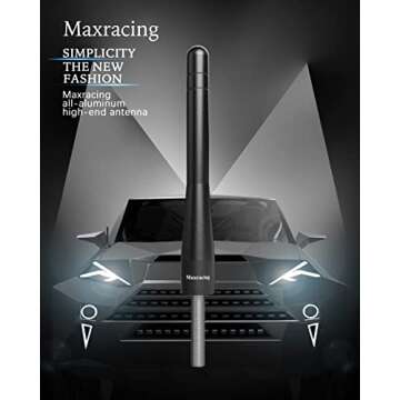 MAXRACING Short Truck Antenna Compatible with 2021-2025 Ford Bronco/Carwash Safe/Aluminum Replacemen...