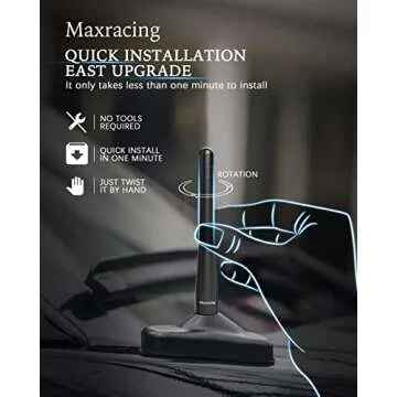 MAXRACING Short Truck Antenna Compatible with 2021-2025 Ford Bronco/Carwash Safe/Aluminum Replacement Antenna