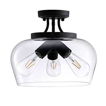 Modern Industrial 3 Bulb Ceiling Light Fixture from VONLUCE