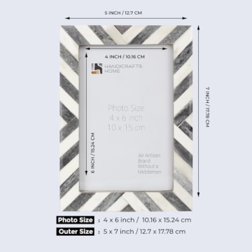 Chevron Pattern Picture Frame for Vintage & Modern Decor