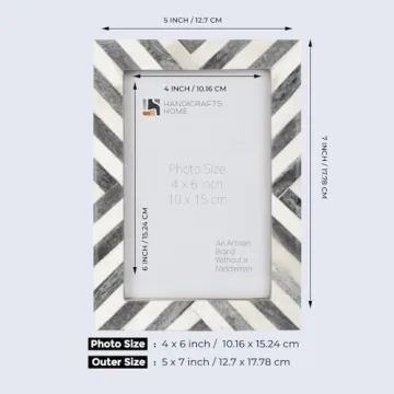 Chevron Pattern Picture Frame for Vintage & Modern Decor