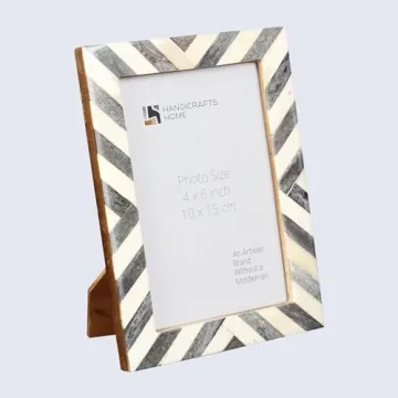 Chevron Pattern Picture Frame for Vintage & Modern Decor