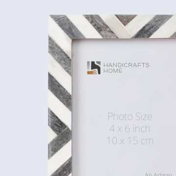 Chevron Pattern Picture Frame for Vintage & Modern Decor