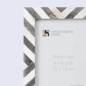 Chevron Pattern Picture Frame for Vintage & Modern Decor