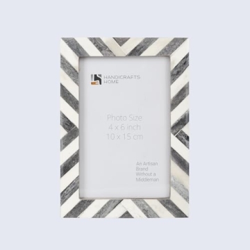 Chevron Pattern Picture Frame for Vintage & Modern Decor