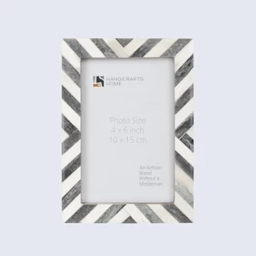 Chevron Pattern Picture Frame for Vintage & Modern Decor