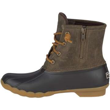 Sperry Women's Saltwater Boots - Chic Brown/Olive Weather-Ready Footwear