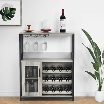 Stylish and Functional Amyove Wine Bar Rack Cabinet for Home Entertaining
