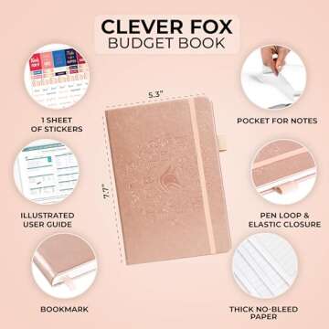 Clever Fox Budget Book – Financial Planner Organizer & Expense Tracker. Money Planner Account Note...