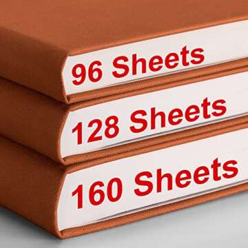 AHGXG Lined Journal Notebook - 320 Numbered Pages A5 College Ruled Notebook Thick Journal for Writing, 100gsm Lined Paper, Leather Hardcover, for Women Men Work Office School, 5.75'' X 8.38''-Brown