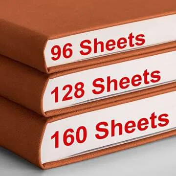 AHGXG Lined Journal Notebook - 320 Numbered Pages A5 College Ruled Notebook Thick Journal for Writing, 100gsm Lined Paper, Leather Hardcover, for Women Men Work Office School, 5.75'' X 8.38''-Brown