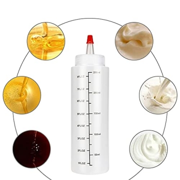 Ailelan 12 Pack 8 Oz Squeeze Bottles for Versatile Use