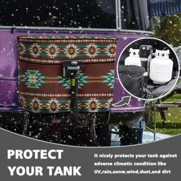Tribal Aztec Print Propane Tank Cover for RVs and Campers