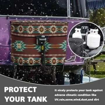 Tribal Aztec Print Propane Tank Cover for RVs and Campers