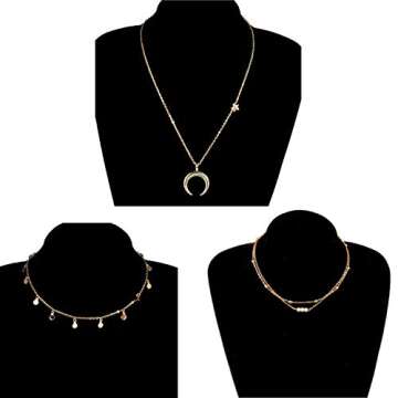 DHQH Necklaces for Women Set Gold 14k Layered Choker Necklaces for Women Choker Set Necklaces for Women