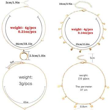 DHQH Necklaces for Women Set Gold 14k Layered Choker Necklaces for Women Choker Set Necklaces for Women